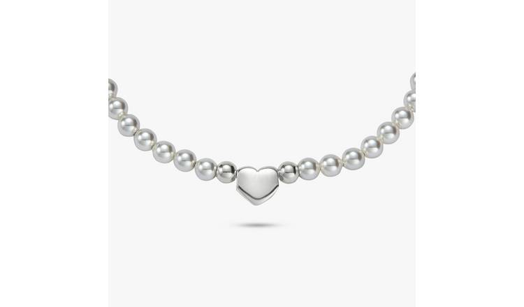 Buy Revere Sterling Silver White Pearls Heart Bracelet Womens bracelets Argos