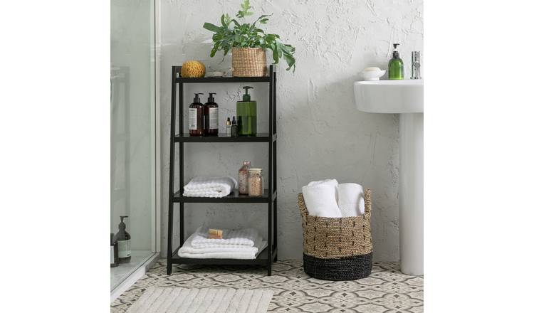 Argos Home 4 Tier Bathroom Storage Shelving Unit - Black 