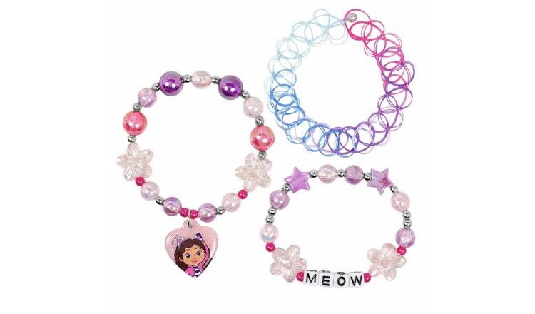 Gabby's Dollhouse Kids Stretchy Beaded Bracelet Set