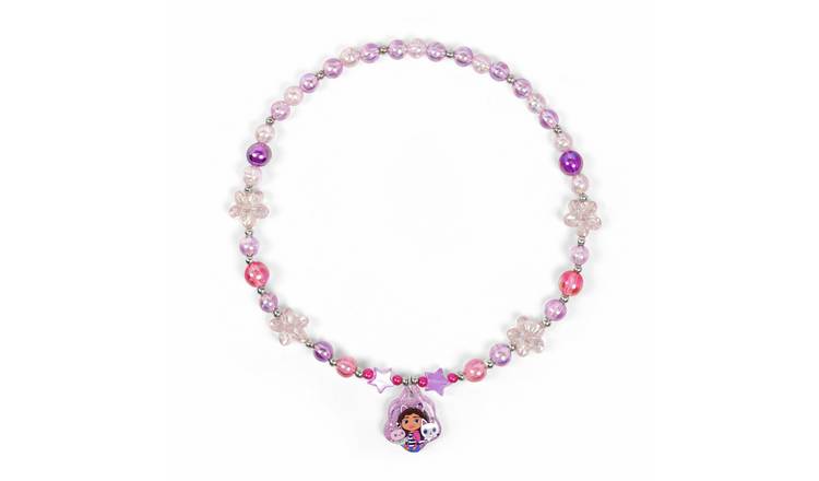 Gabby's Dollhouse Kids Glittery Pendant Beaded Necklace