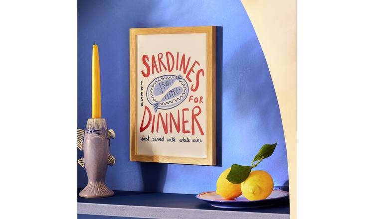 Argos Home Sardines Framed Wall Art- A4