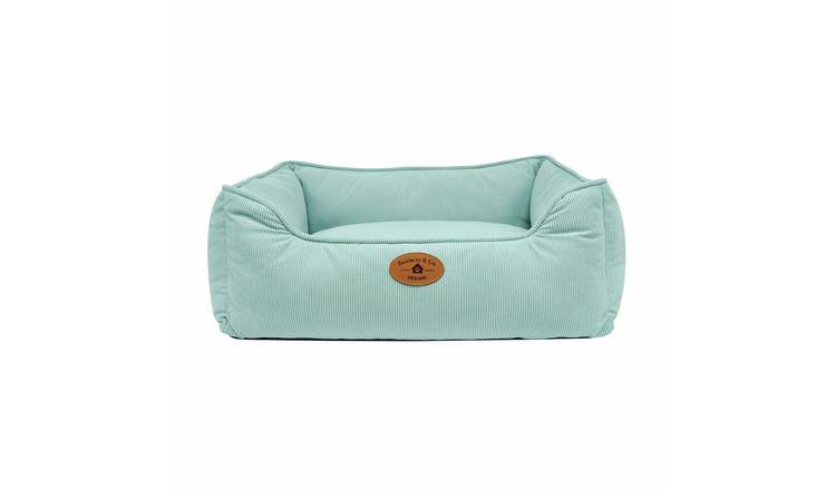 Banbury & Co Seafoam Corduroy Box Dog Bed - Extra Large