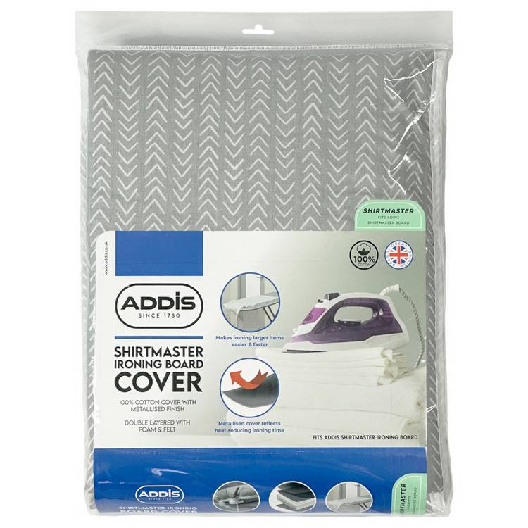 Addis 125 x 41cm Shirt Master Ironing Board Cover - Grey 0