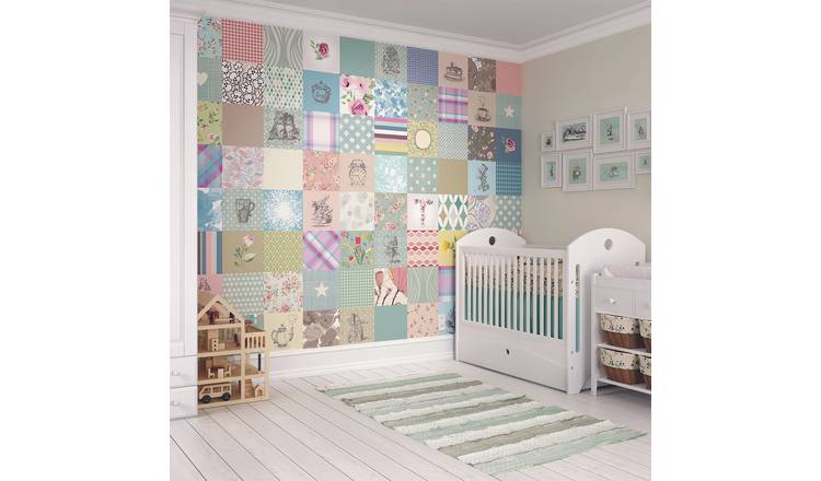 Origin Murals Alice In Wonderland Patchwork Wall Mural