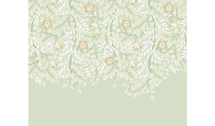 Origin Murals Cascading Rosehip Sage Green Wall Mural