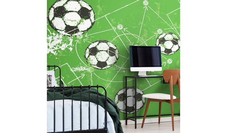 Origin Murals Football Grunge Texture Green Wall Mural