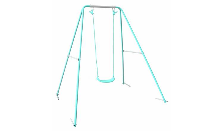 Chad Valley Kids Garden Single Metal Swing - Green