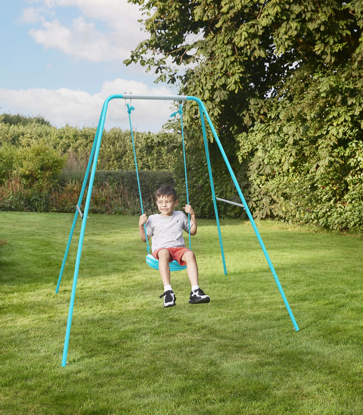Buy Chad Valley Kids Garden Single Metal Swing - Green | Swings