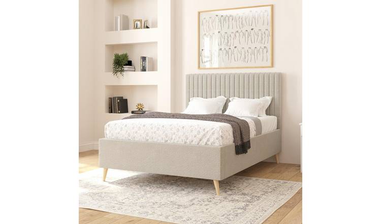 Aspire Grant Double Ottoman Bed Frame - Platinum