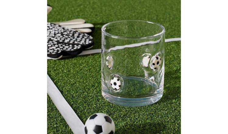 Argos Home Football Glass Tumbler - 400ml