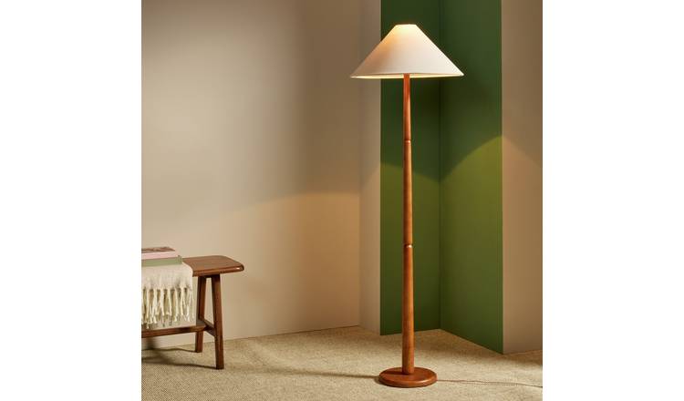 Habitat Teo Base Only Floor Lamp - Walnut