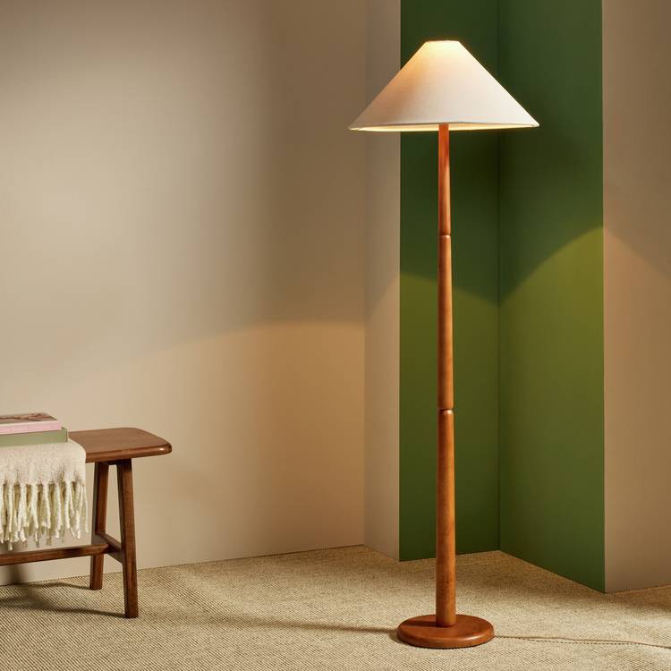Habitat Teo Base Only Floor Lamp - Walnut 0