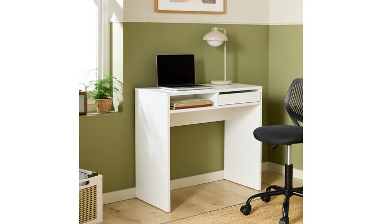 Argos Home Pepper 1 Drawer Small Office Desk - White