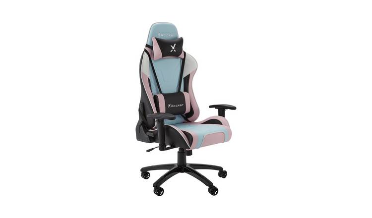 X Rocker Agility Faux Leather Gaming Chair - Bubblegum Pink