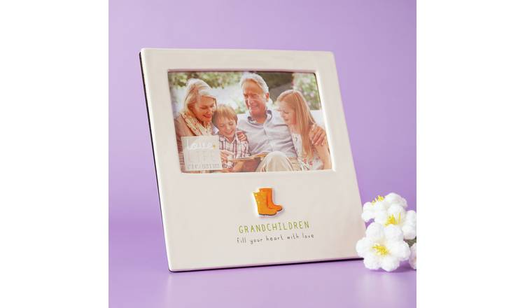 Widdop Love Life Ceramic Photo Frame 4" x 6" - Grandchildren