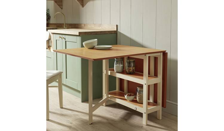 Argos Home Chicago 6 Seater Folding Dining Table - Cream