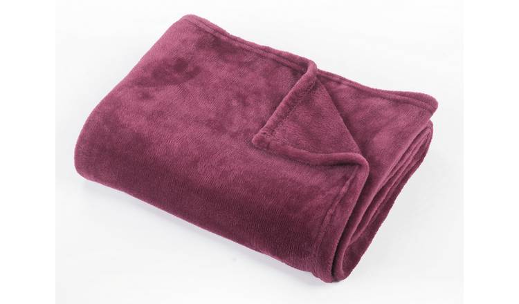 Buy Argos Home Super Soft Fleece Throw - 150X200Cm - Berry | Blankets And  Throws | Argos