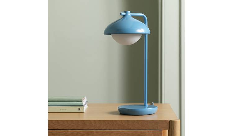 Habitat Acorn Metal Desk Lamp - Cornflower Blue