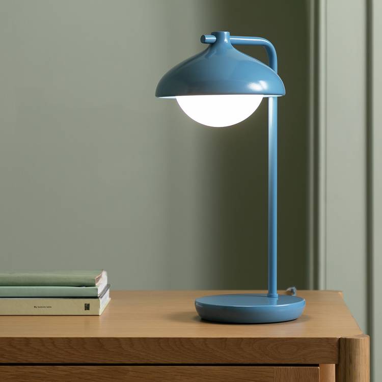 Habitat Acorn Metal Desk Lamp - Cornflower Blue 0