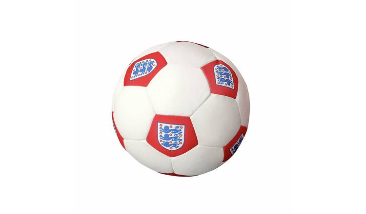 The FA England Football Shaped Cushion White - 20cm