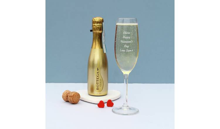 Personalised Message Flute Bottega Prosecco - Gold