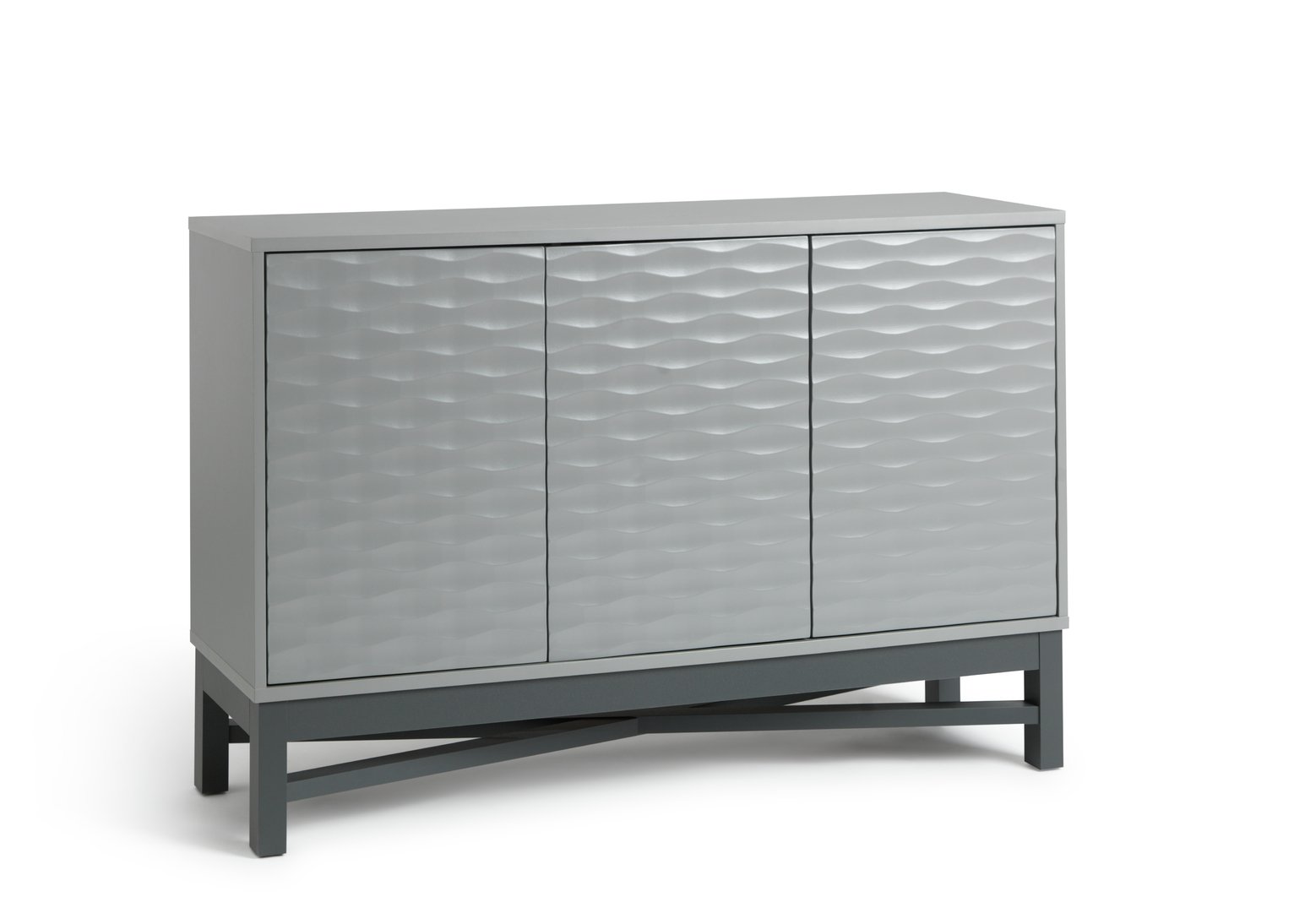 Habitat Zander Textured Large Sideboard - Grey