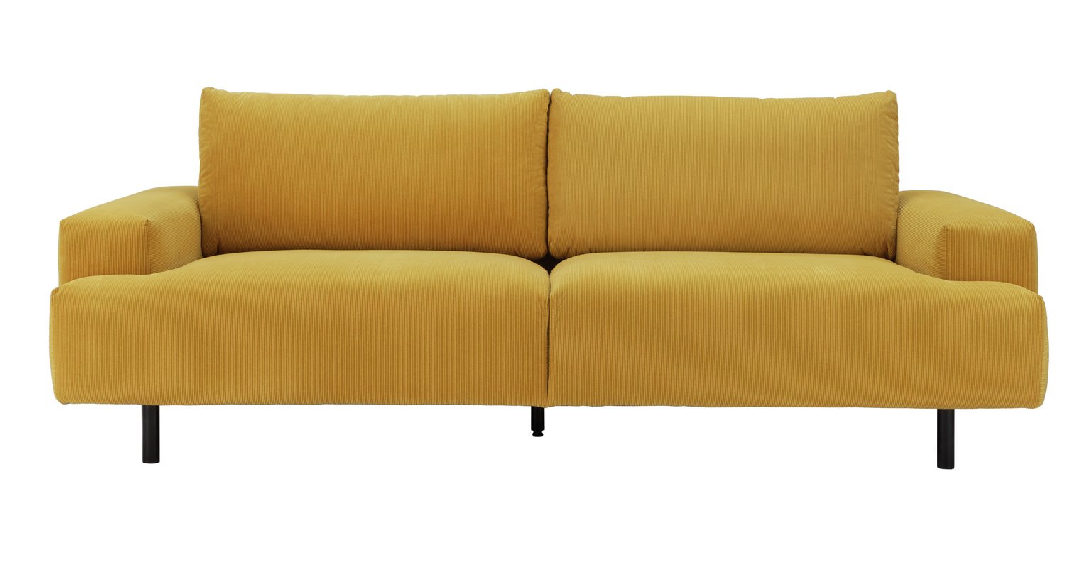 Habitat Julien 2 Seater Fabric Sofa - Yellow