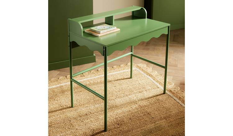 Habitat Matilda Scallop Office Desk - Green