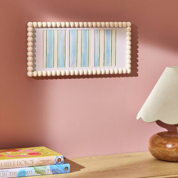 Habitat Bobble Ivory Triple Multi Photo Picture Frame - 4x6" 0