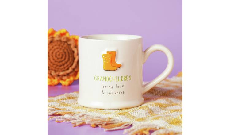 Widdop Love Life Creme Ceramic Message Mug - Grandchildren