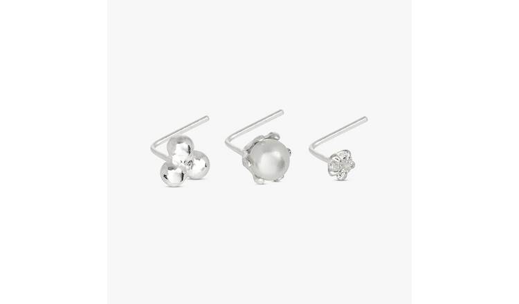 Revere Sterling Silver Nose Stud - Set of 3