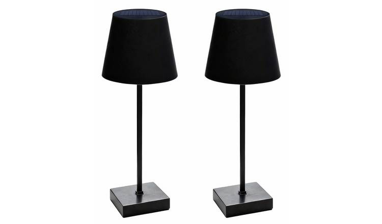 Streetwize Garden Black Solar Table Lamp - Pack of 2