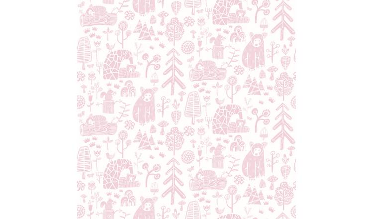 Ohpopsi Honeywood Bears Pink Wallpaper