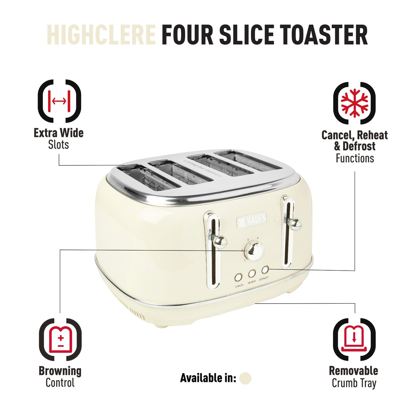Haden 197252 Highclere 4 Slice Toaster Reviews Updated August 2024