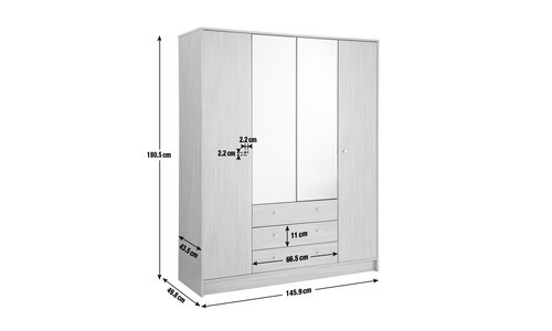 View Argos Home Malibu 2 Door 3 Drawer Wardrobe With Images