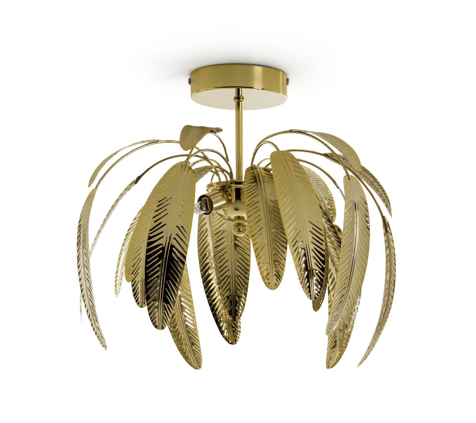 Argos Home Dutch Glam Brass Leaf 2 Light Flush Light Review