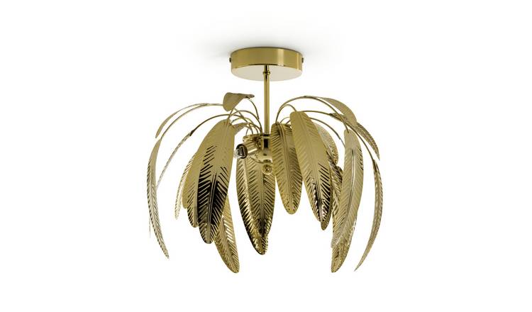 Buy Argos Home Dutch Glam Brass Leaf 2 Light Flush Light Ceiling Lights Argos