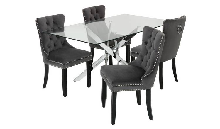 Argos table and online four chairs