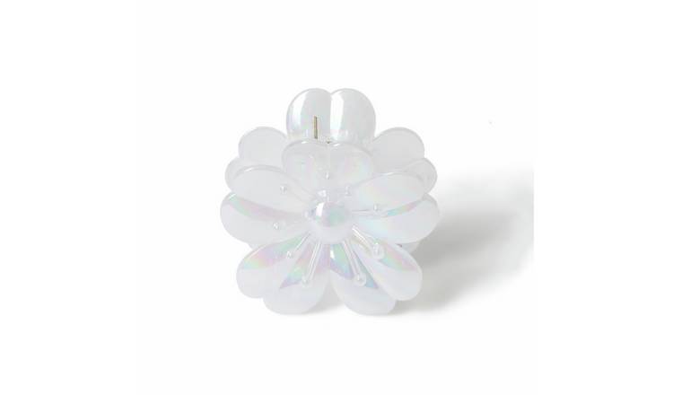 Flitzy White Flower Claw Clip