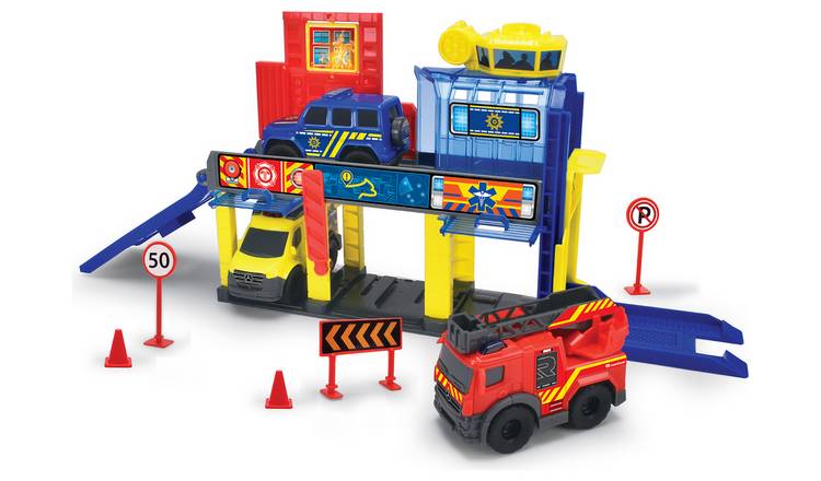 Dickie Micro Emergency Services Station and Vehicle Playset