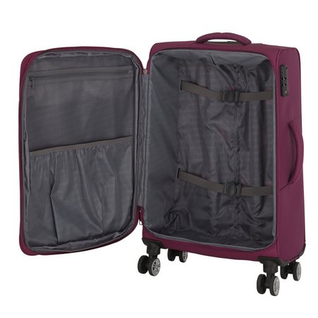 Featherstone 8 Wheel Soft Medium Suitcase - Purple
