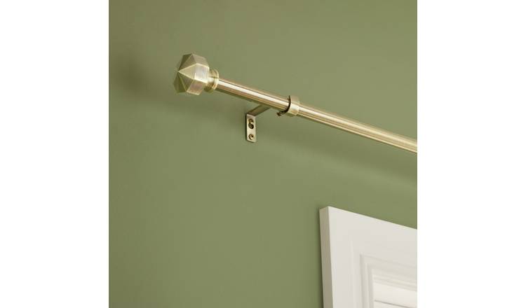 Argos Home Extendable Metal Octagon Brass Curtain Pole - 165 - 300cm