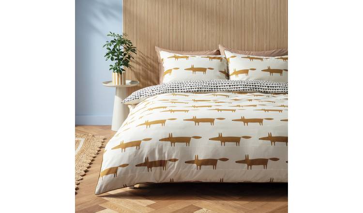 Habitat x Scion Mr Fox Cotton Cream Bedding Set - Double