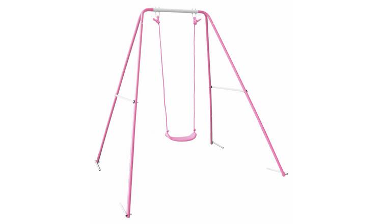 Chad Valley Kids Single Metal Swing - Pink