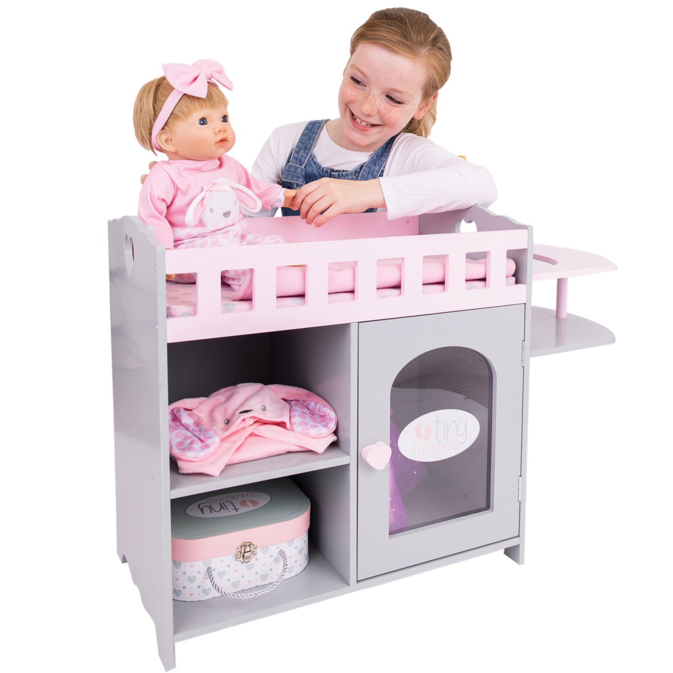 argos wooden dolls cot