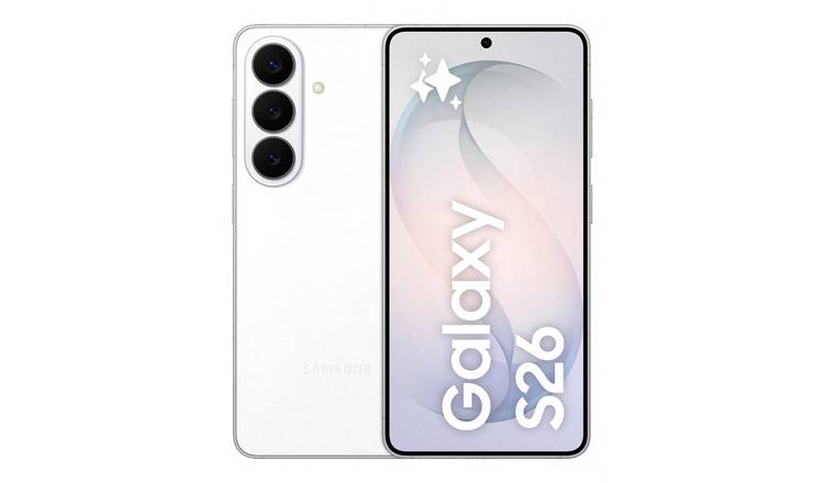 SIM Free Samsung Galaxy S26 5G 256GB Phone - White Pre-Order