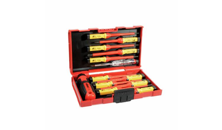 Rolson 28734 Cordless Interchangeable Screwdriver Set - 13 Pieces
