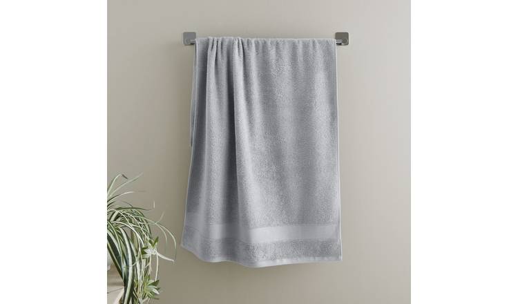 Catherine Lansfield Anti Bacterial Bath Sheet - Silver