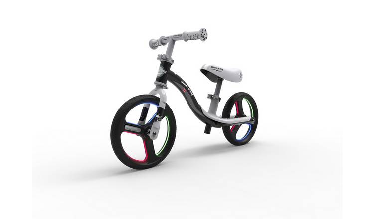Ride-ezy Go Glo 10 inch Wheel Size Kids Balance Bike - Black & Silver