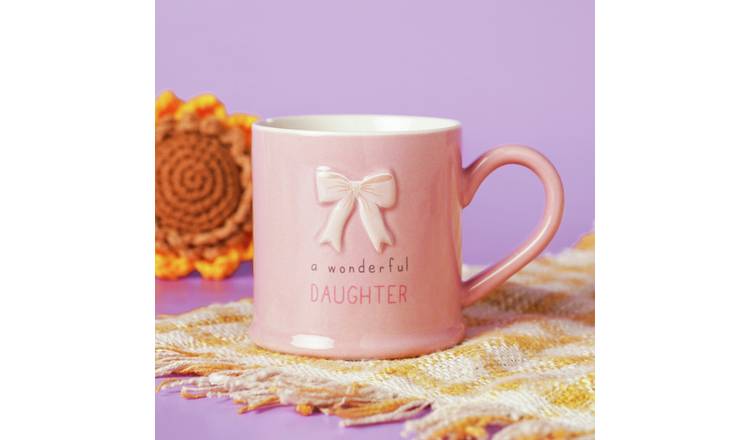 Widdop Love Life Pink Ceramic Mug - Daughter